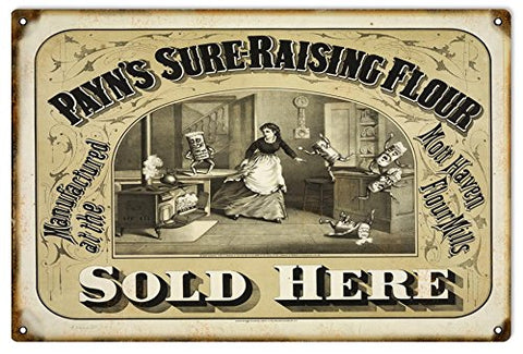 Vintage Payns Flour Reproduction Sign 12x18