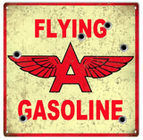 Reproduction Flying A Gasoline Sign 12x12