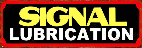 Reproduction Signal Lubrication Motor Oil Large Sign 8x24