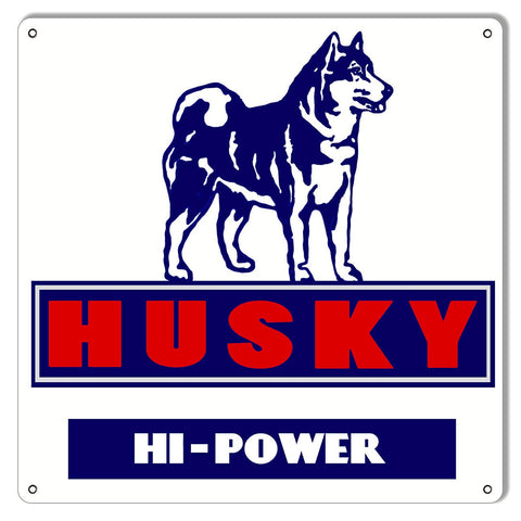 Husky Gasoline Reproduction Motor Oil Metal Sign 12×12