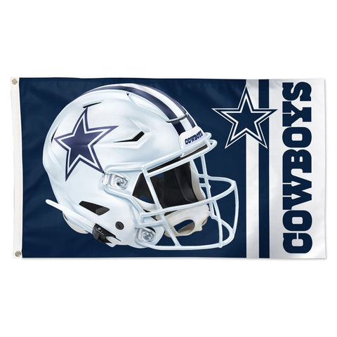 Dallas Cowboys Flag 3x5 Deluxe Style White Helmet