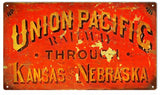 Reproduction Union Pacific Sign 8x14