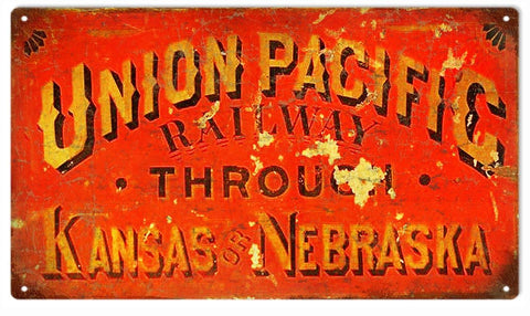 Reproduction Union Pacific Sign 8x14