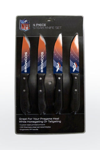 Denver Broncos Knife Set Steak 4 Pack