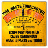 Tire Forecaster Reproduction Gas Station Metal Sign 12×12