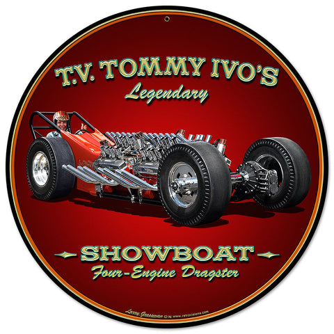 Tommy Ivo Dragster Vintage Sign Metal Sign