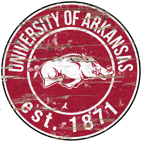 Arkansas Razorbacks Wood Sign - 24