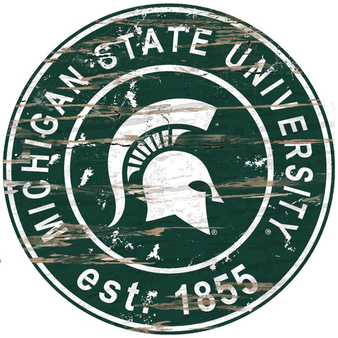 Michigan State Spartans Wood Sign - 24