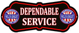 Willys Knight Service Cut Out Garage Shop Metal Sign 9.8×23.5