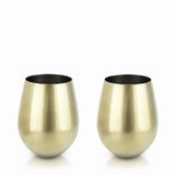 Gold Stemless Wine Glasses By Viski