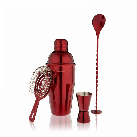 Red Barware Set