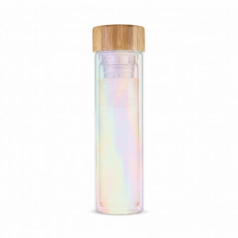 Blair Iridescent Glass Travel Infuser Mug By Pinky Up