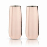 Copper Stemless Champagne Flutes By Viski