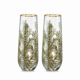 Woodland Stemless Champagne Flute Set By Twine