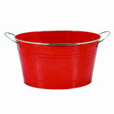 Big Red Galvanized Metal Tub By Twine