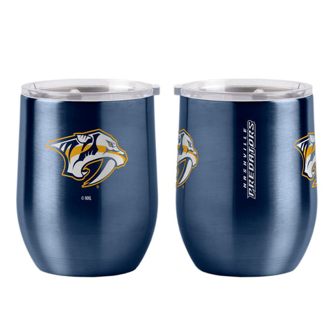 Nashville Predators Travel Tumbler 16oz Stainless Steel Curved - Special Order