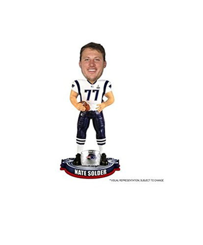 New England Patriots Nate SolderForever Collectibles Super Bowl 49 Champ Bobblehead