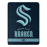 Seattle Kraken Blanket 46x60 Micro Raschel Breakaway Design Rolled