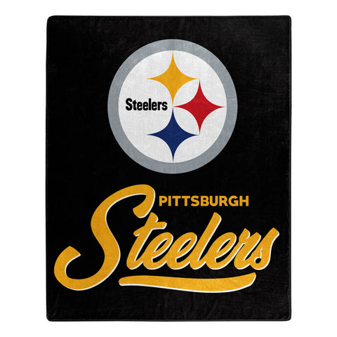 Pittsburgh Steelers Blanket 50x60 Raschel Signature Design