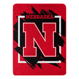 Nebraska Cornhuskers Blanket 46x60 Micro Raschel Dimensional Design Rolled