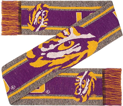 LSU Tigers Scarf Big Logo Wordmark Gray