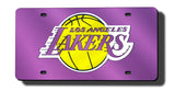 Los Angeles Lakers License Plate Laser Cut Light Purple