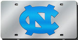 North Carolina Tar Heels License Plate Laser Cut Silver