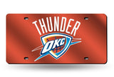 Oklahoma City Thunder License Plate Laser Cut Light Orange - Special Order