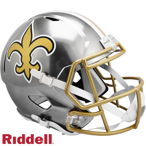 New Orleans Saints Helmet Riddell Replica Full Size Speed Style FLASH Alternate