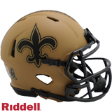 New Orleans Saints Helmet Riddell Replica Mini Speed Style Salute To Service 2023