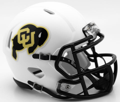 Colorado Buffaloes Helmet - Riddell Replica Mini - Speed Style - Matte White