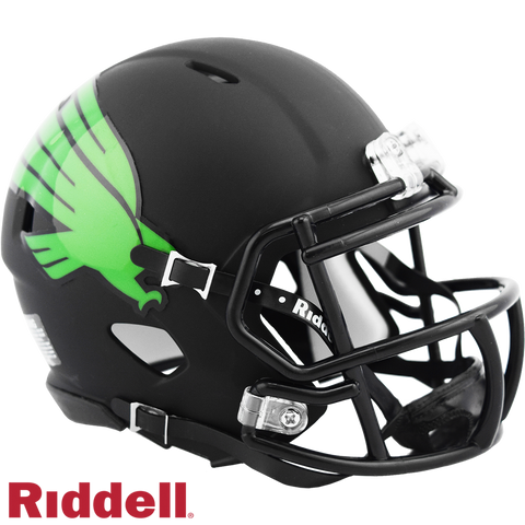 North Texas Mean Green Helmet Riddell Replica Mini Speed Style Matte Black