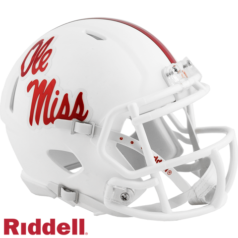 Mississippi Rebels Helmet Riddell Replica Mini Speed Style White