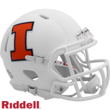 Illinois Fighting Illini Helmet Riddell Replica Mini Speed Style White