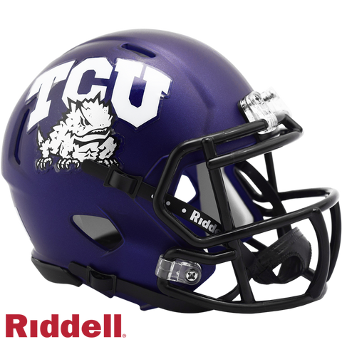 TCU Horned Frogs Helmet Riddell Replica Mini Speed Style Satin Purple