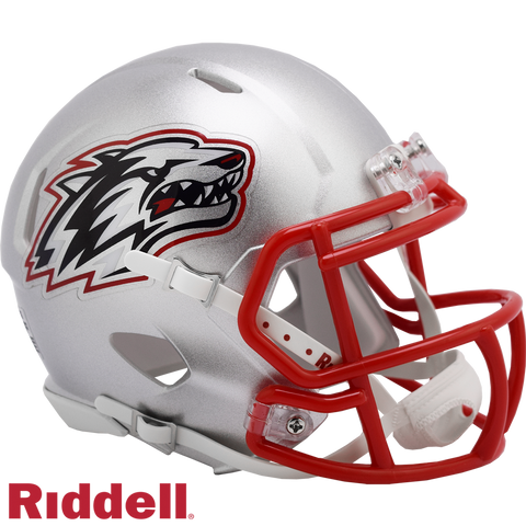 New Mexico Lobos Helmet Riddell Replica Mini Speed Style Silver