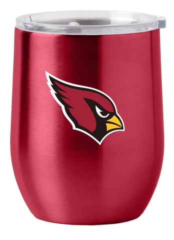 Arizona Cardinals Travel Tumbler 16oz Stainless Steel Curved