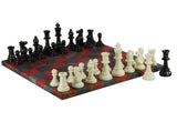 Chess Set- 3.75" Triple Weighted Chess Pieces (DQ) on Faux Leather Chess Board