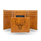 Chicago Bulls Wallet Trifold Laser Engraved