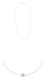 Lucky Star Layered Diamond Necklace in Sterling Silver