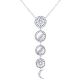 Moon Phases Diamond Necklace in Sterling Silver