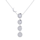 Moon Transformation Diamond Necklace in Sterling Silver