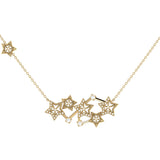 Starburst Constellation Diamond Necklace in 14K Yellow Gold Vermeil on Sterling Silver