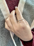 Little North Star Diamond Charm Ring in Sterling Silver