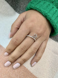 Lucky Star Diamond Charm Ring in Sterling Silver