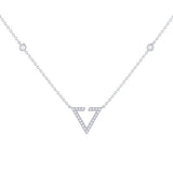 Skyline Triangle Diamond Necklace in Sterling Silver