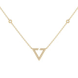 Skyline Triangle Diamond Necklace in 14K Rose Gold Vermeil on Sterling Silver