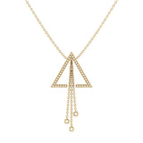 Skyline Triangle Bolo Adjustable Diamond Lariat Necklace in 14K Rose Gold Vermeil on Sterling Silver