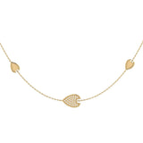 Avani Raindrop Layered Diamond Necklace in 14K Rose Gold Vermeil on Sterling Silver