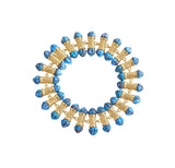 Twisted Rays Turquoise Bracelet in 14K Yellow Gold Plated Sterling Silver